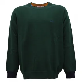 4641Y maglione bimbo boy SUN 68 green wool/cotton sweater