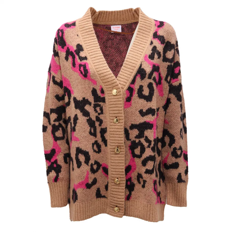 9823AO cardigan donna SUN 68 woman wool sweater