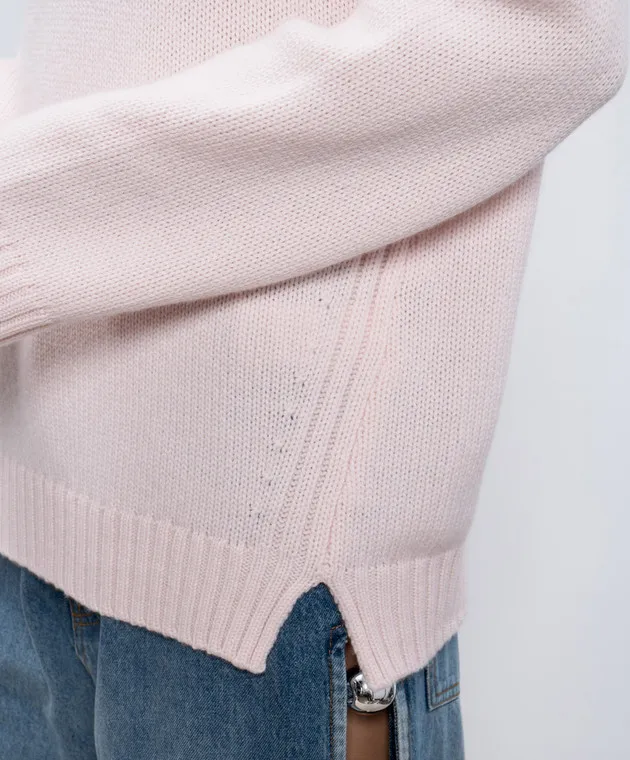 Allude Maglione rosa in lana e cashmere 24517642