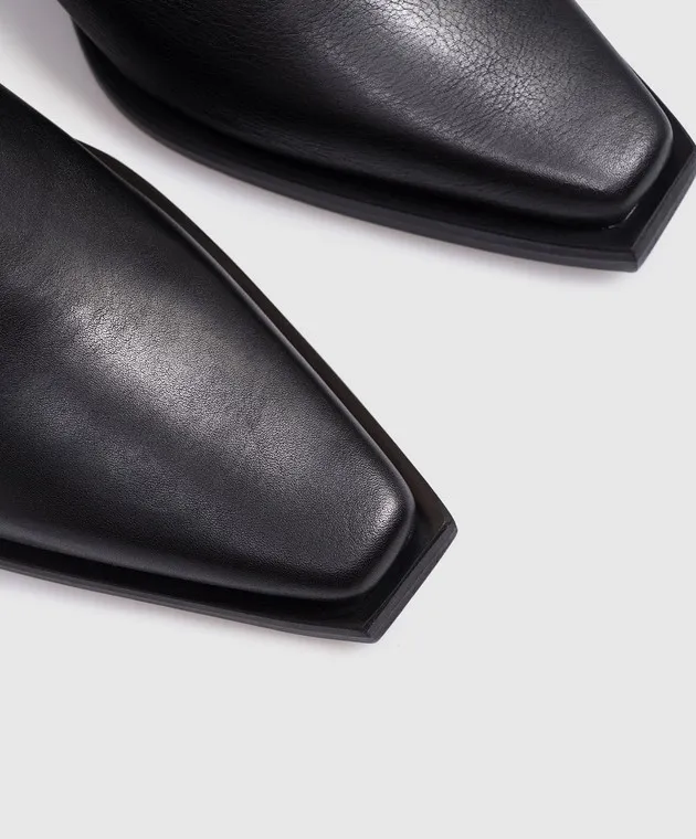 Ann Demeulemeester Stivali Kay Pointy in pelle nera 2402WA34LT141