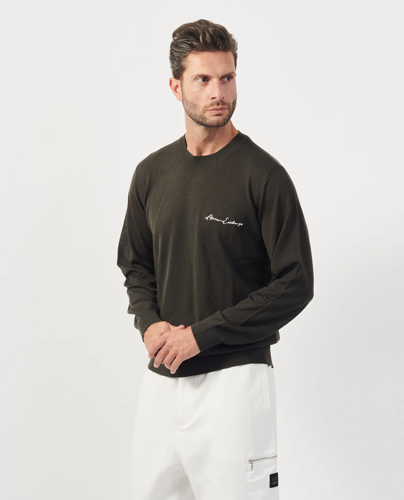 ARMANI EXCHANGE      Maglione uomo Armani Exchange con logo ricamato