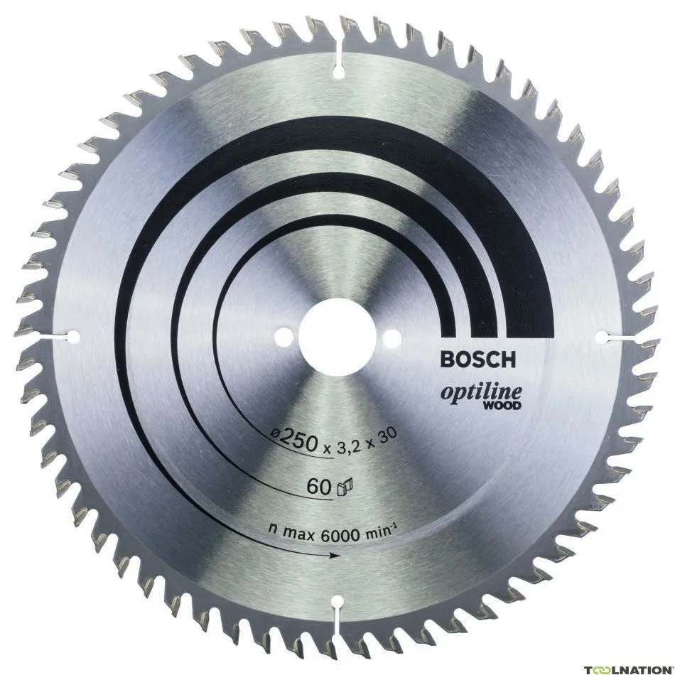 Bosch Professional Accessori 2608640665 Lama circolare 250 x 30 x 60T Optiline Legno