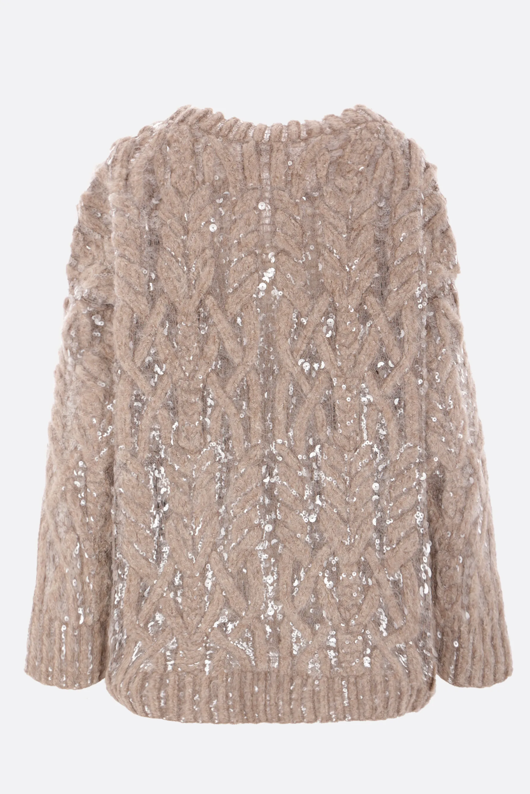  BRUNELLO CUCINELLI pullover Dazzling Mesh Embroidery in alpaca e lana 