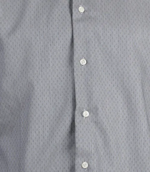 Camicia da uomo con collo francese e micro fantasia