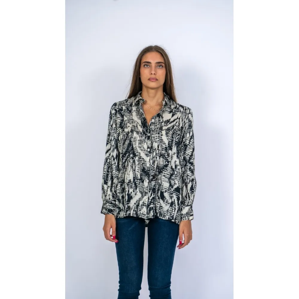 Camicia donna fantasia astratta Dixie