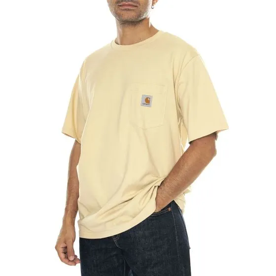 CARHARTT WIP S/S Pocket T-Shirt Cornsilk - Maglietta Girocollo Uomo Gialla    