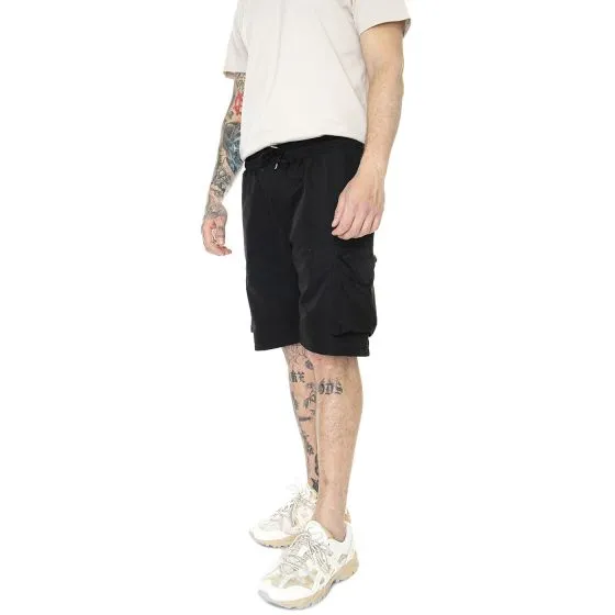 CAT M' Workwear Nylon Pocket Shorts Black - Bermuda Uomo Neri    