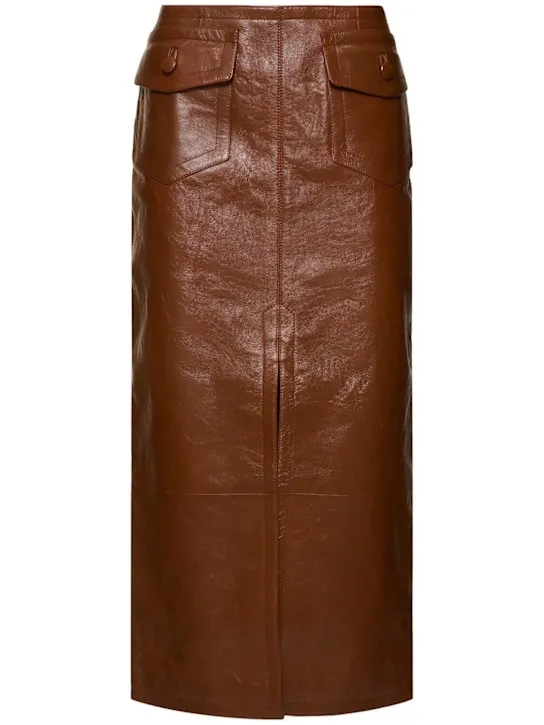 Chloé Gonna midi in pelle lucida 