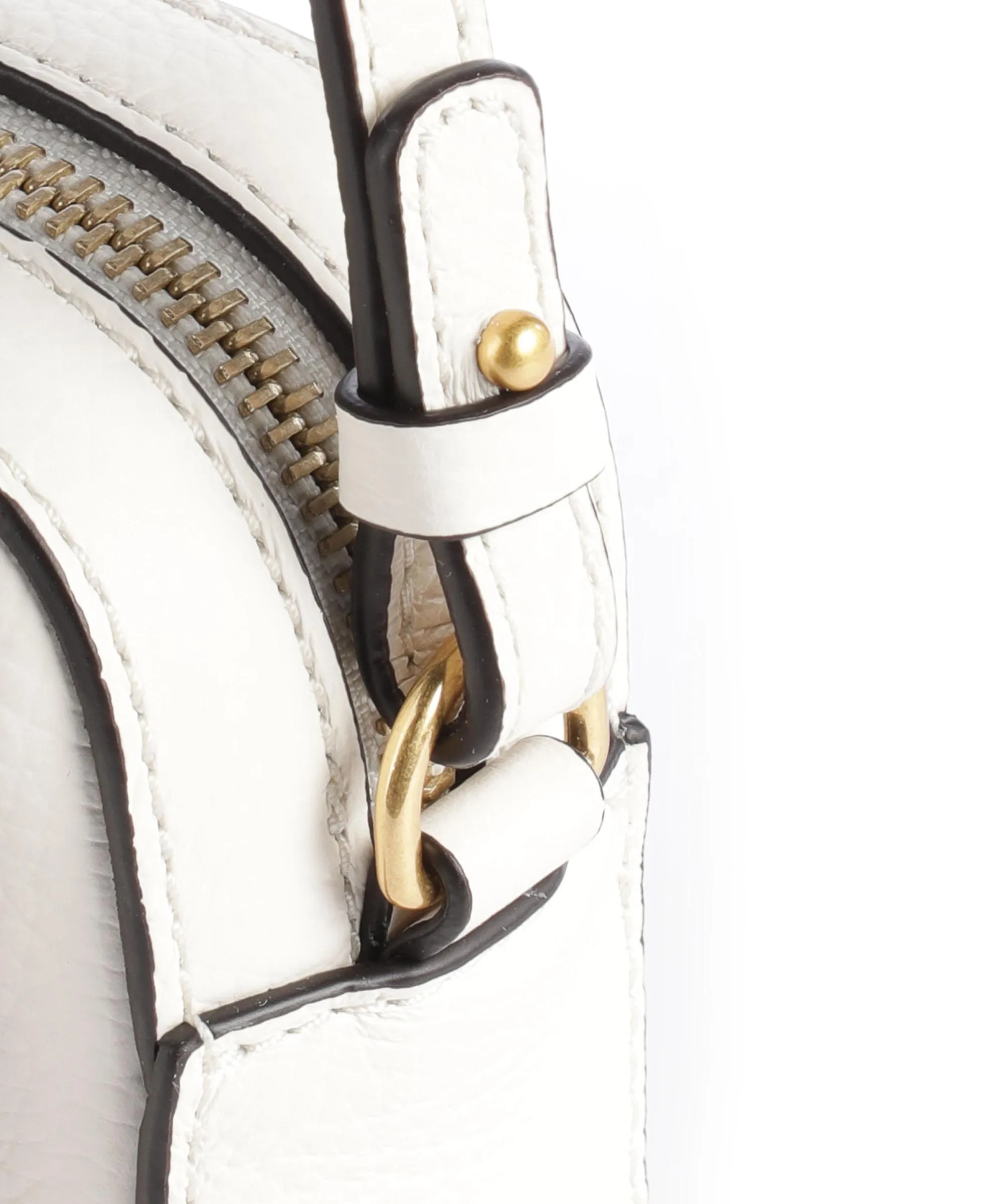  Coccinelle Beat Soft Borsa a tracolla pelle granulata bianco  