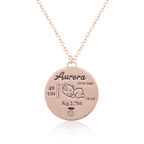 Collana Personalizzabile Con Medaglione In Argento925% Rodiata in Oro Rosa 18kt Prestigio Gioielli