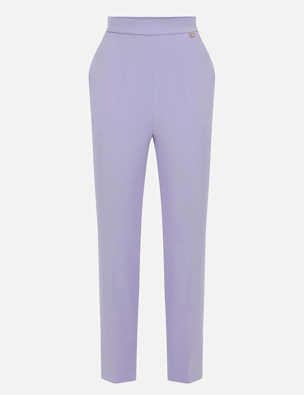Elisabetta Franchi     Pantalone skinny crop Lavanda