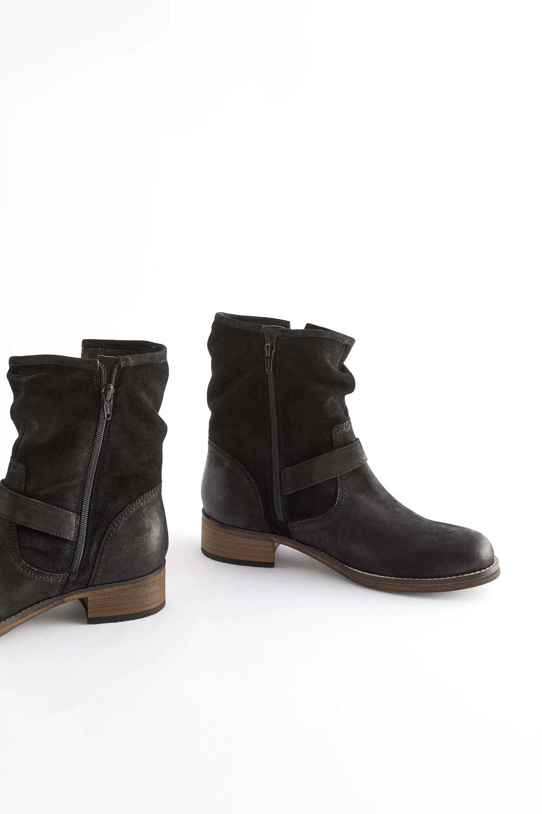 Forever Comfort® - Stivali alla caviglia ampia in pelle    