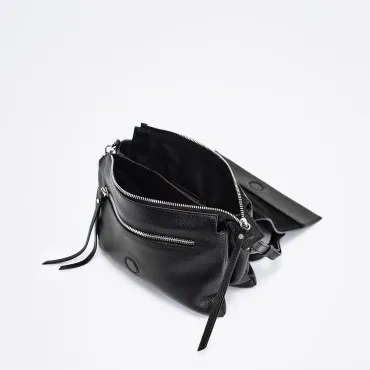  GIANNI CHIARINI Borsa Three Tracolla in Pelle Col. Nero
