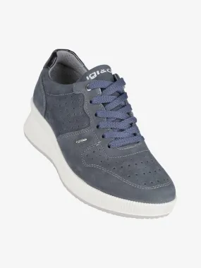 Igi&Co Baskets compensées en daim à lacets