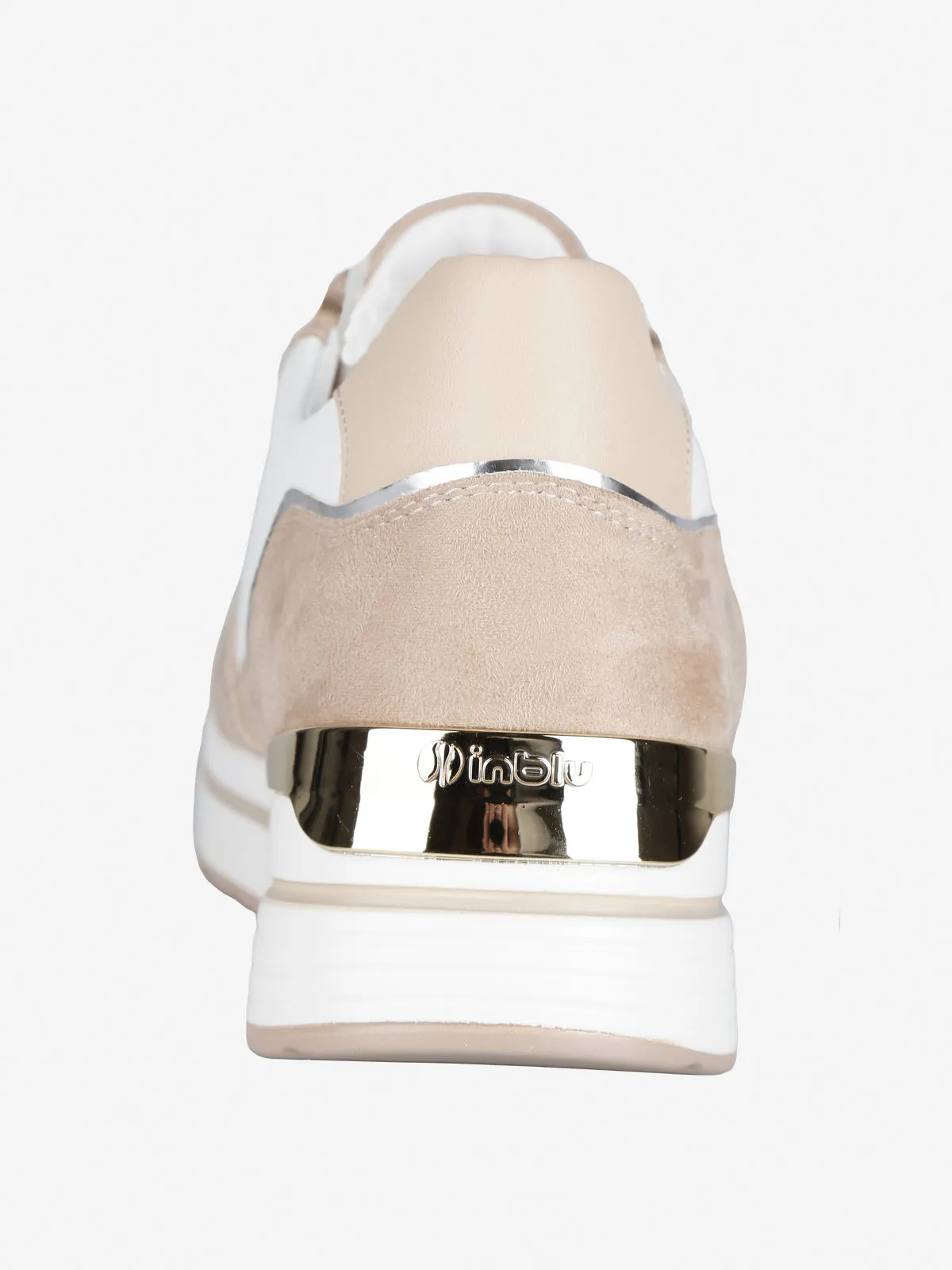 Inblu Baskets femme à semelle compensée et strass