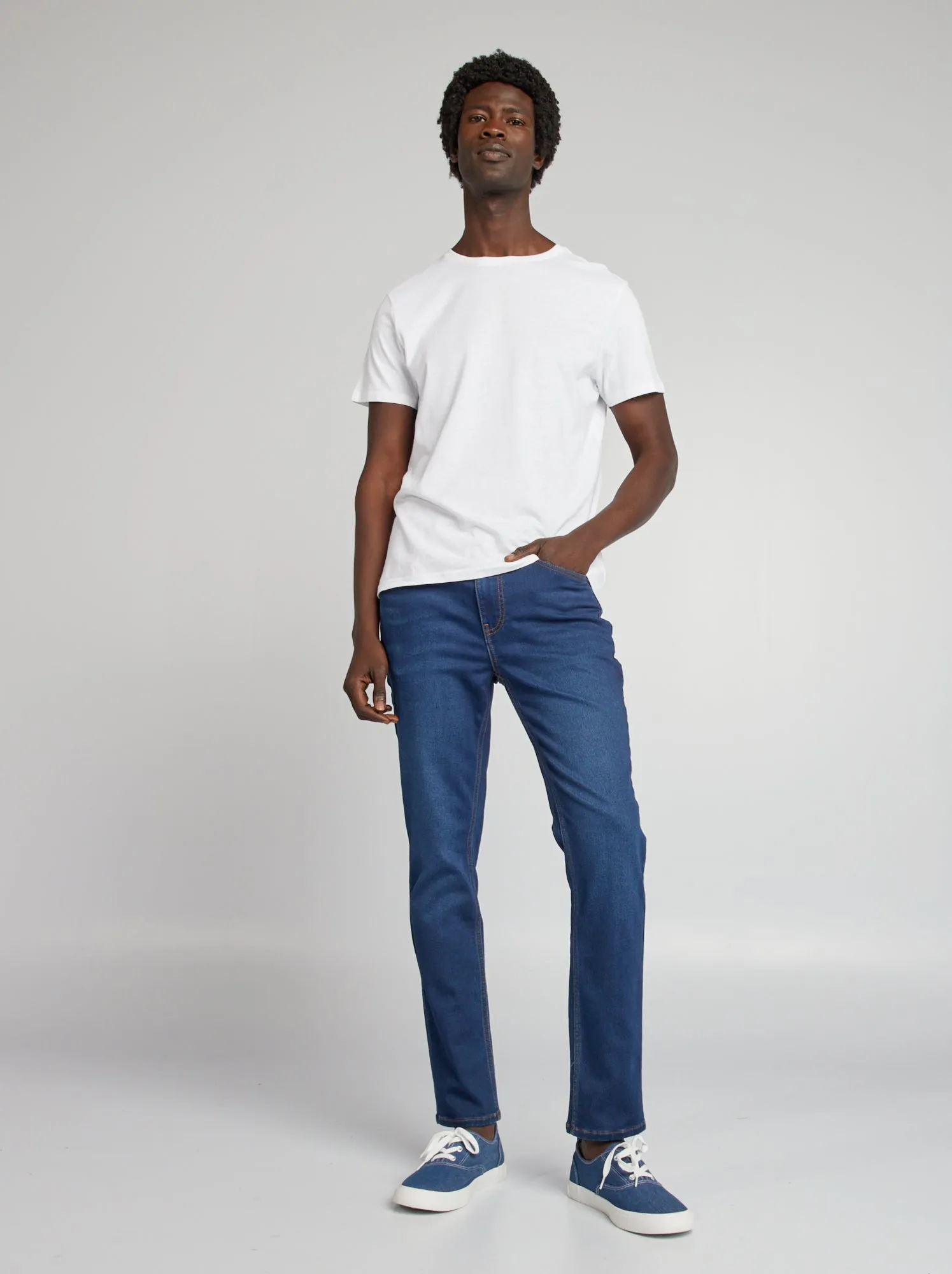 Jeans slim stretch - L30 - BLU