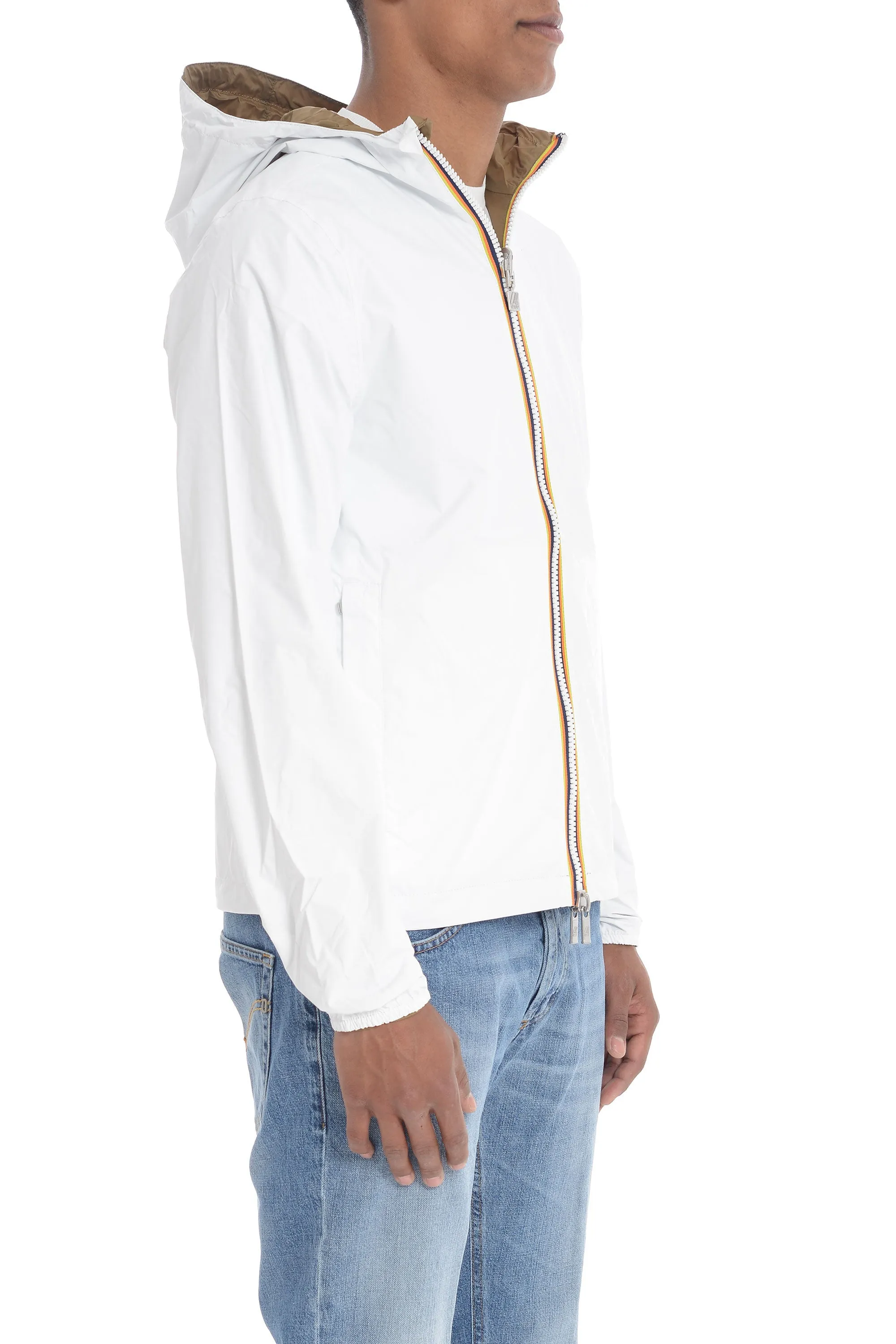 K-way Giubbotto Bianco-Marrone Uomo Jake Plus.2 Reversibile