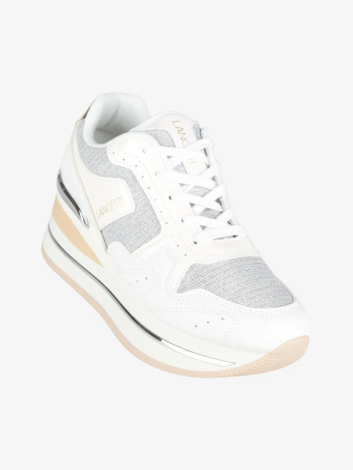 Lancetti Baskets femme à lacets à paillettes