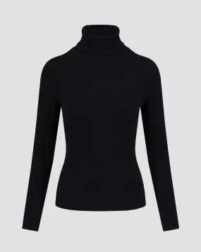 Maglione a collo alto nero da donna Allude 11106-90