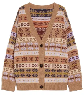Max Mara Weekend cardigan ECCELSO fantasia cammello donna