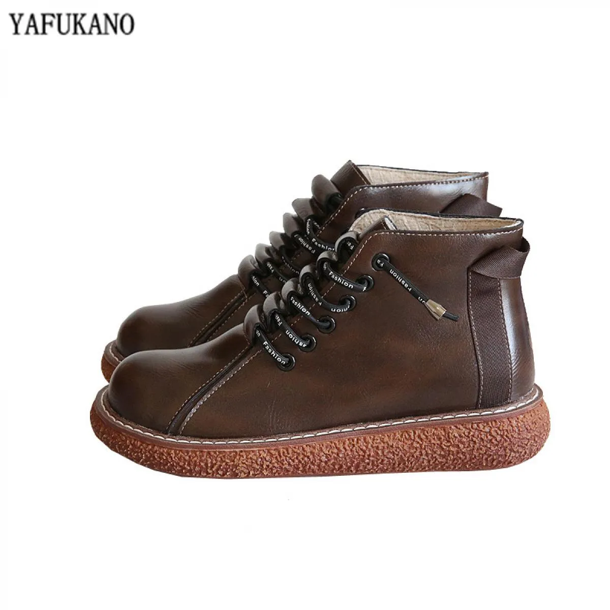 Mori Stivali da donna letterari Stivaletti con plateau retrò con lacci Stivaletti casual fatti a mano Harajuku Scarpe da bambola