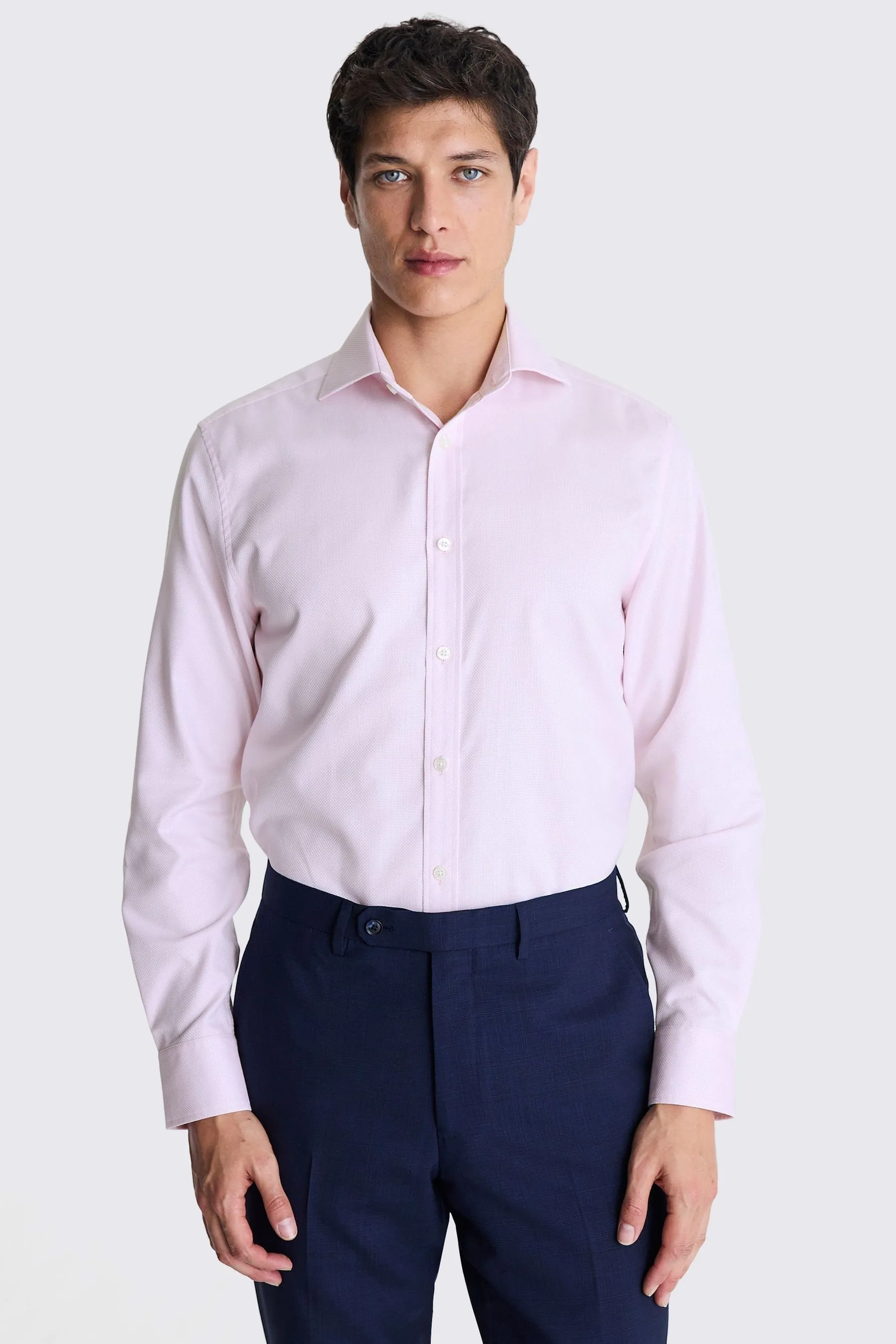 MOSS 100% Cotton Dobby Stretch Shirt    