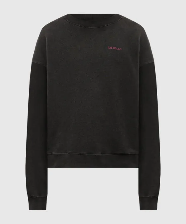 Off-White Felpa grigia Bacco OMBA054F24FLE005