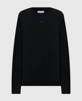 Off-White Felpa nera Pinkflower con ricamo logo Off OWBA055F24FLE001