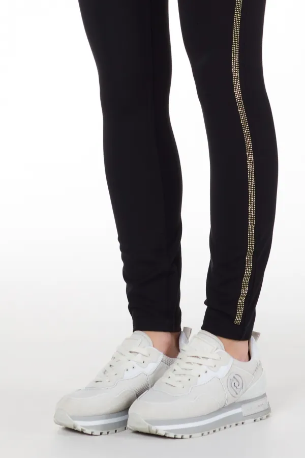 Pantalone JERSEY skinny LIU JO  con banda dorata