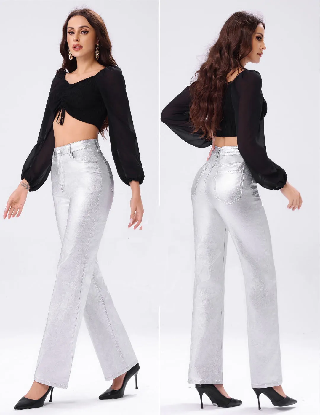 Pantaloni metallici
