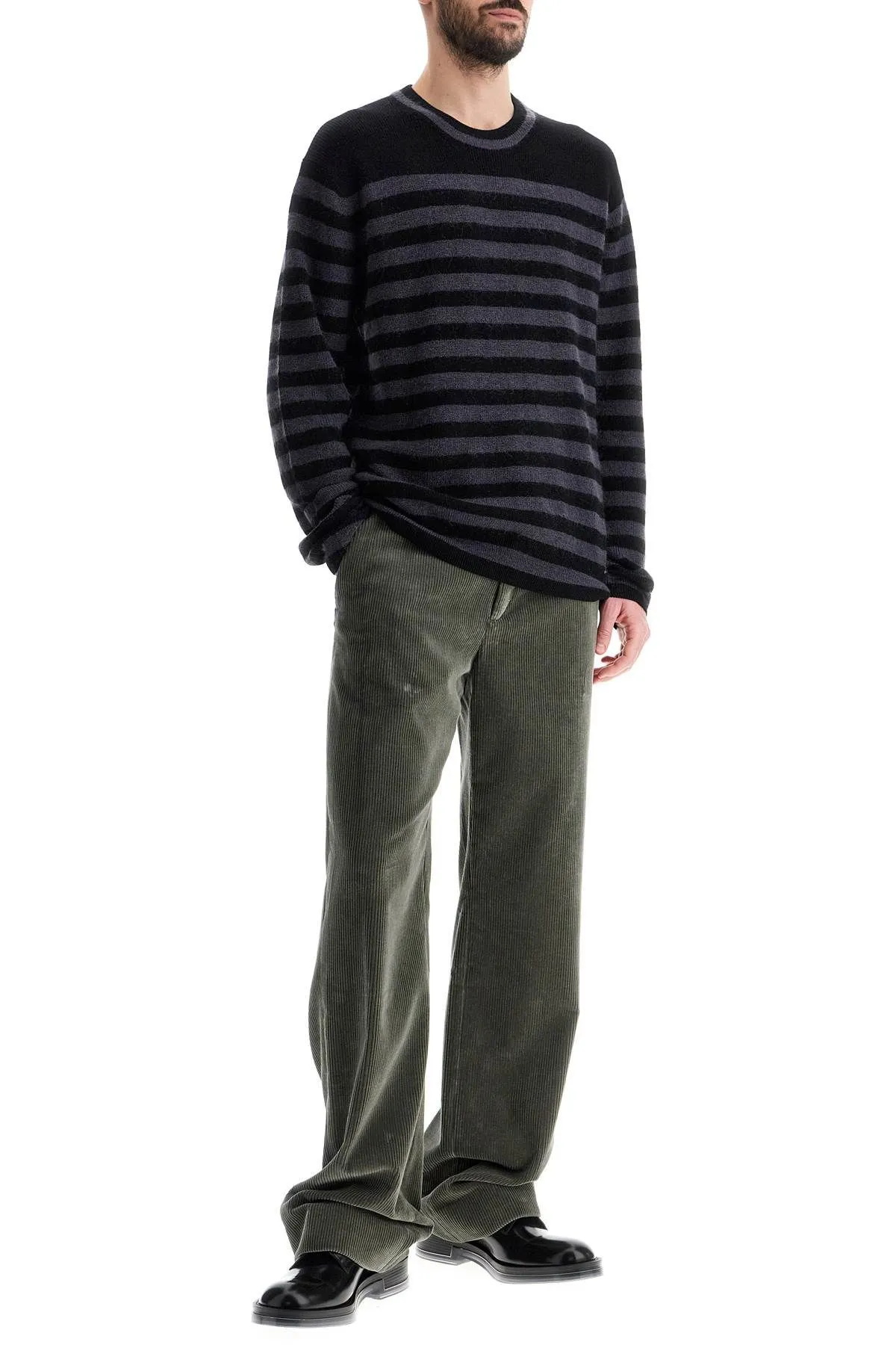 Pullover a righe in misto lana e mohair