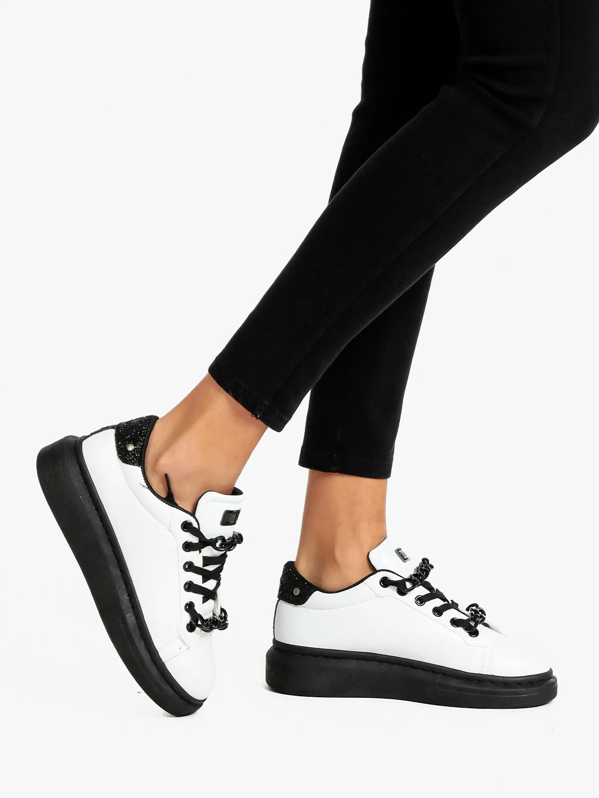Saralòpez Baskets femme avec chaînes