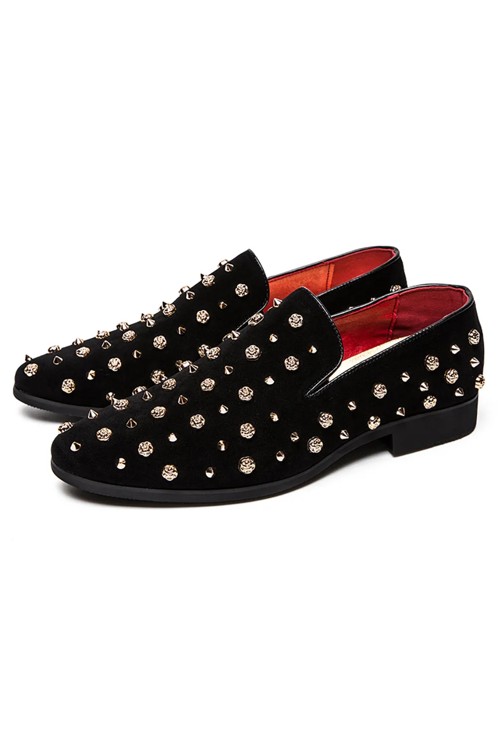 Scarpe casual in pelle da uomo con borchie