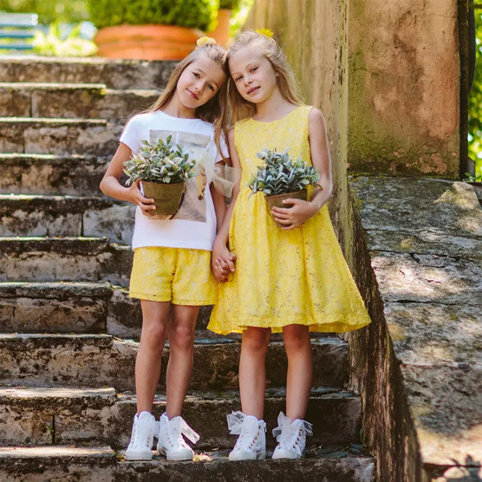 SHORTS PIZZO GIALLO
