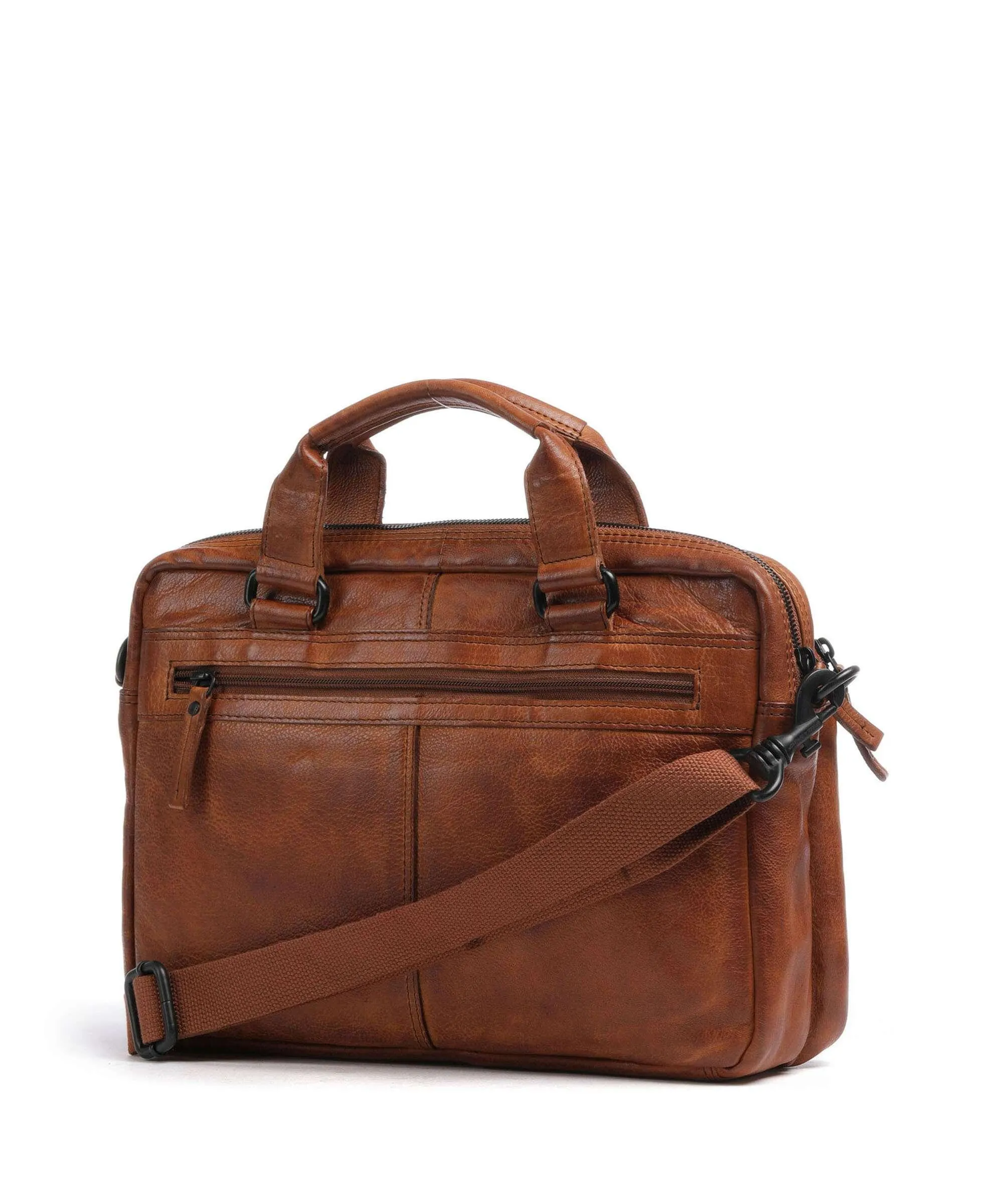  Spikes & Sparrow Apache Cartella 13″ pelle granulata cognac  