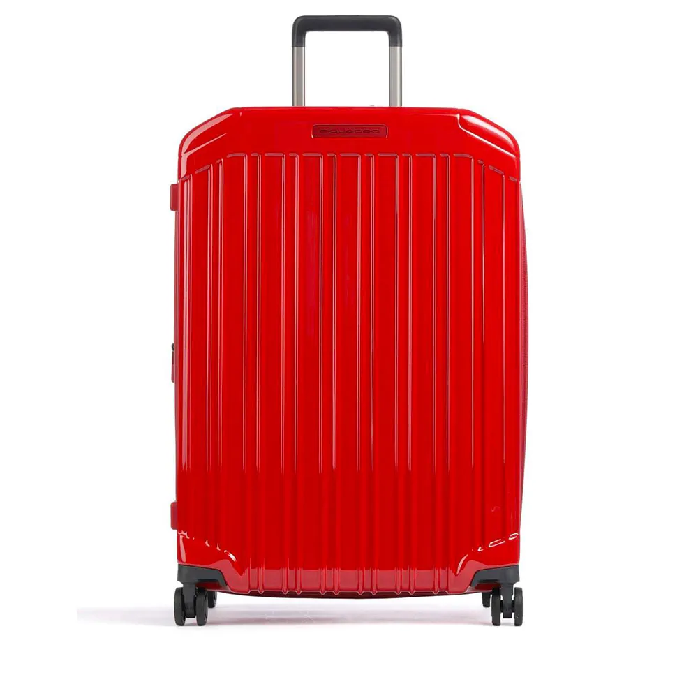 Trolley medio 69cm PIQUADRO Espandibile Rigido 4 Ruote Rosso BV6393PQL
