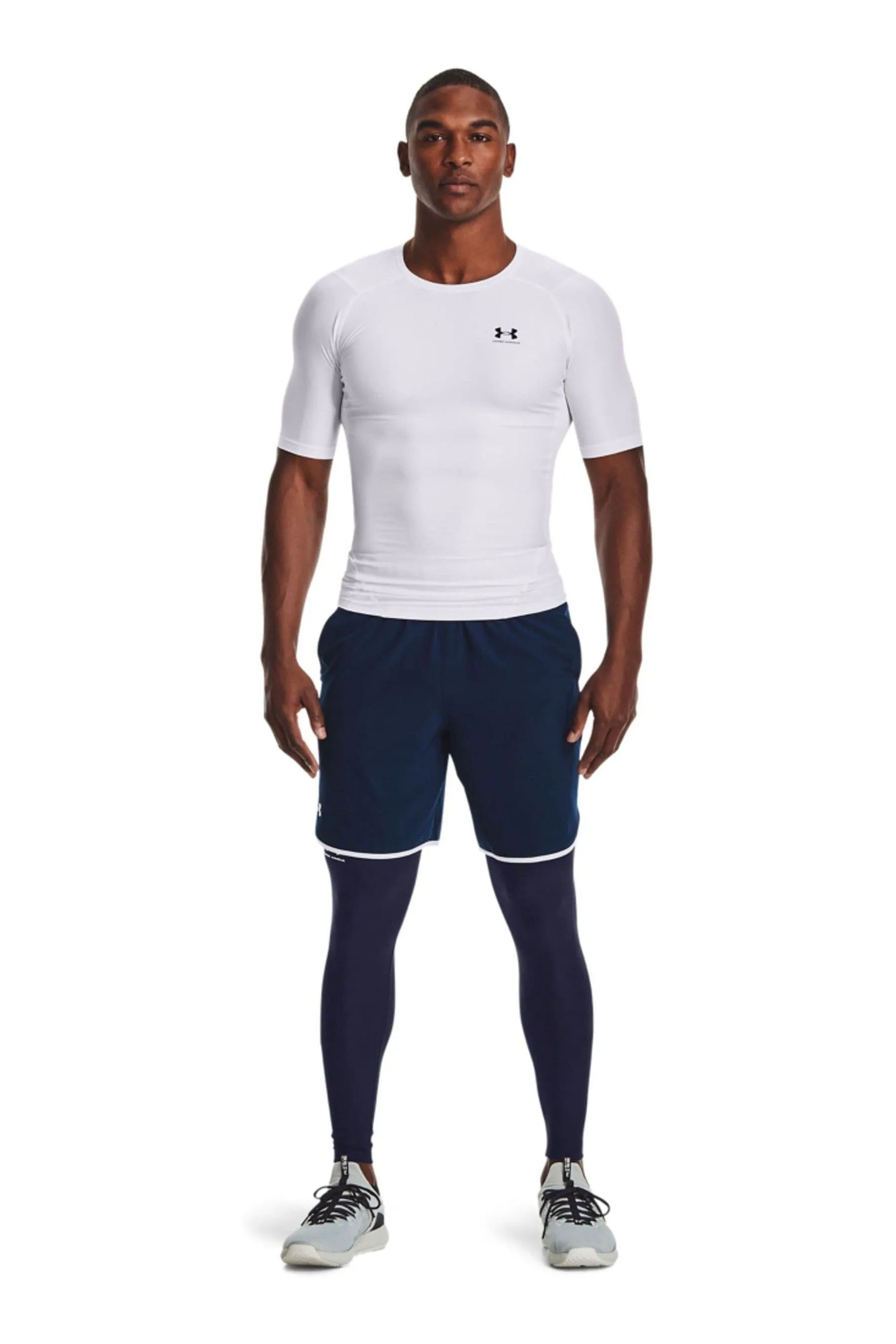 Under Armour Under Armour Blu navy/Bianco - Heatgear Leggings