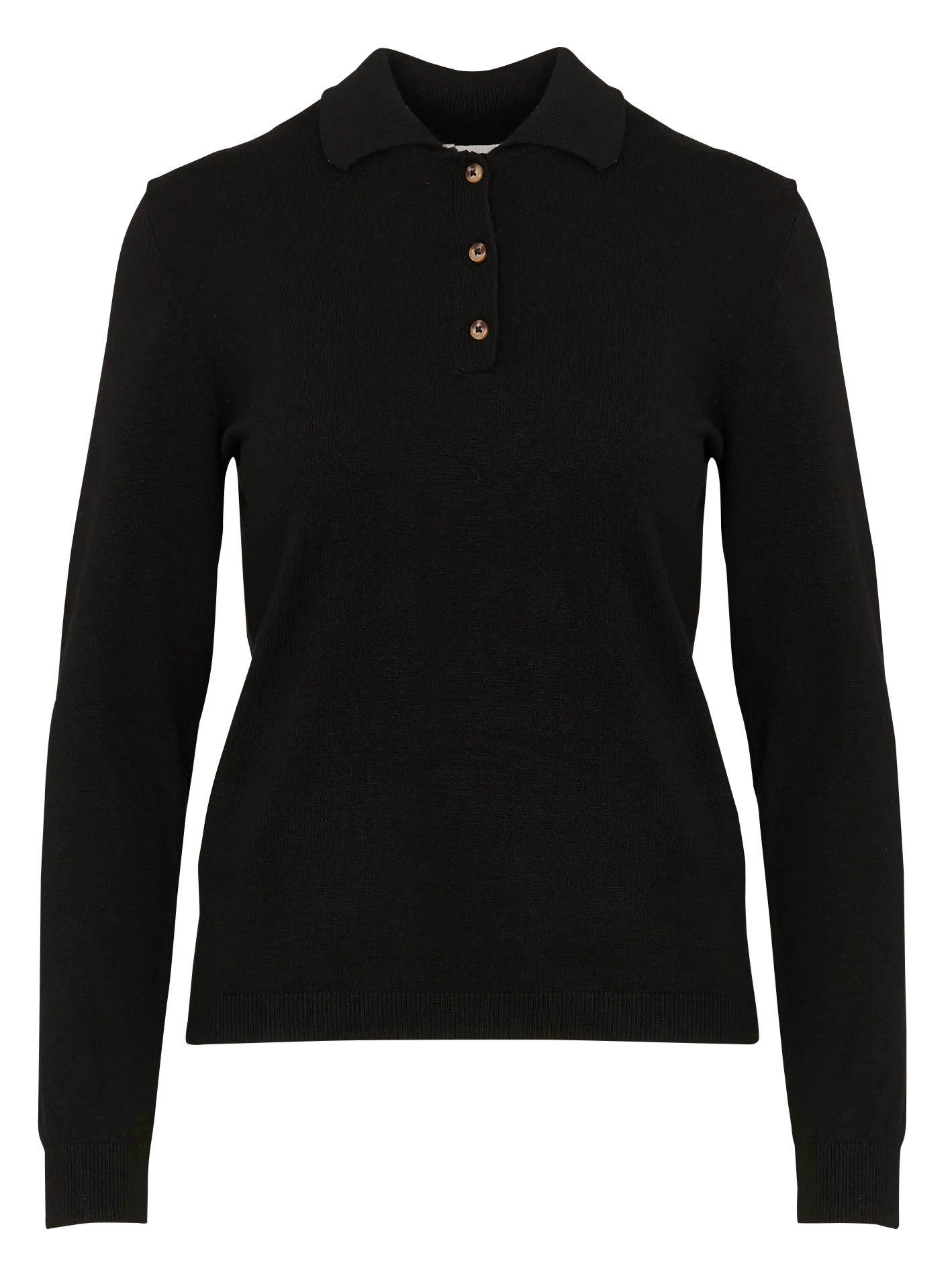  VILA   THESS - Polo droit en maille | Nero