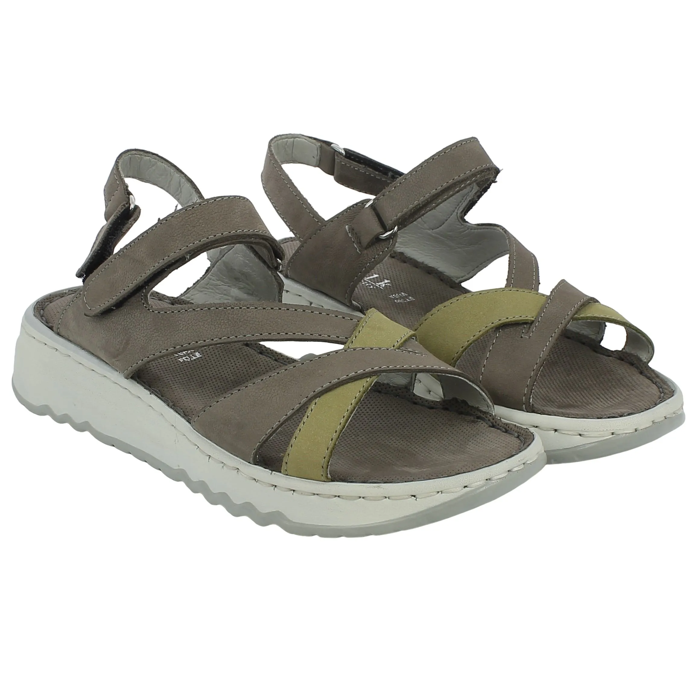 Walk in the City  Sandalo in pelle grigia con listini 